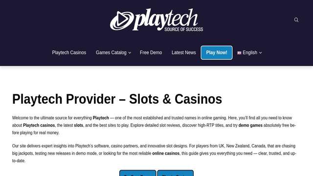 Playtech Gaming casino screenshot